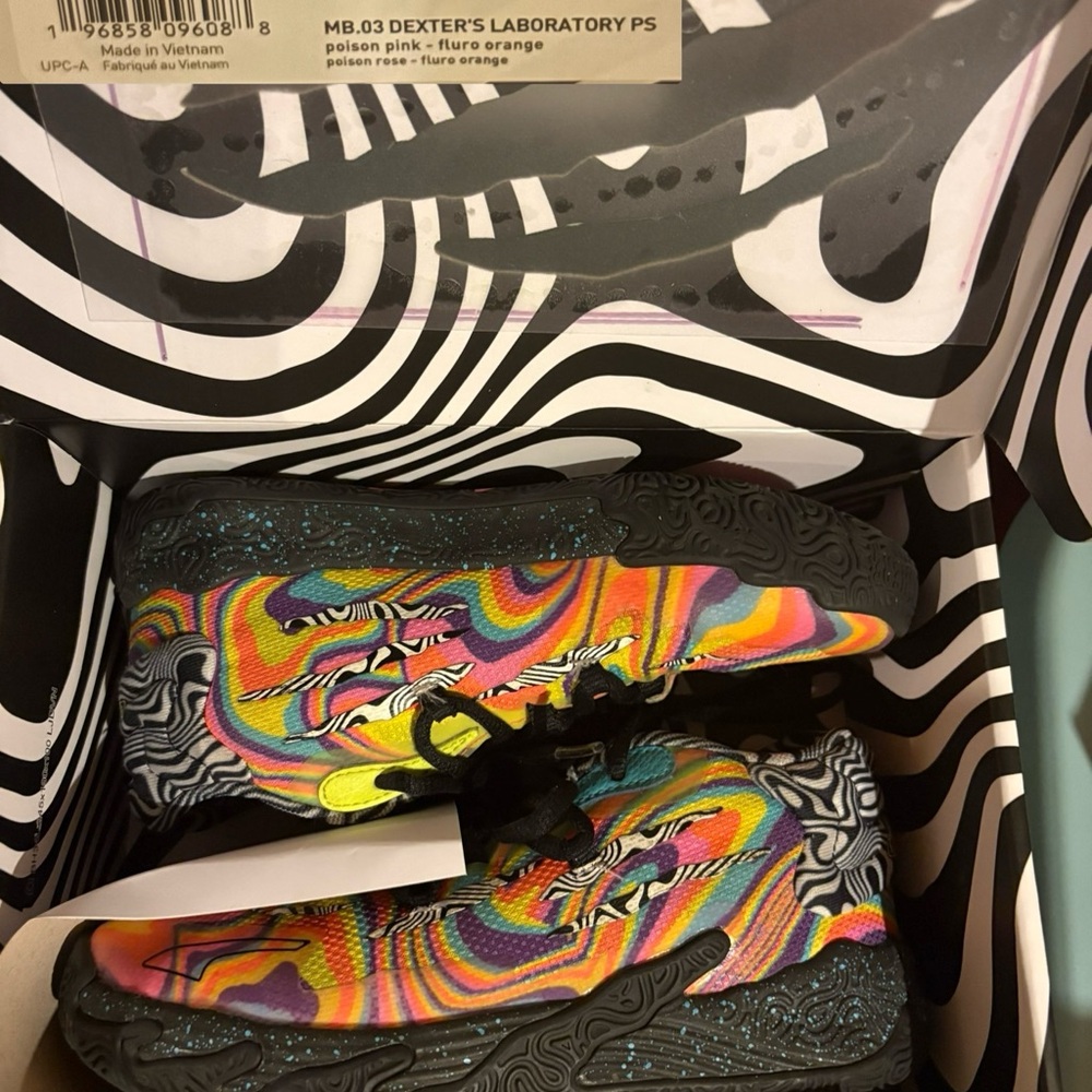 Kids 1.5C Puma LaMelo Ball Dexters Laboratory edition with box like new
